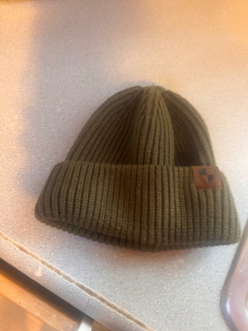 Cutest kids beanie hat all season in olive green by SA
